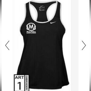 Nike women’s Mamba Sports Academy Black and White Sports Tank Top Sz small